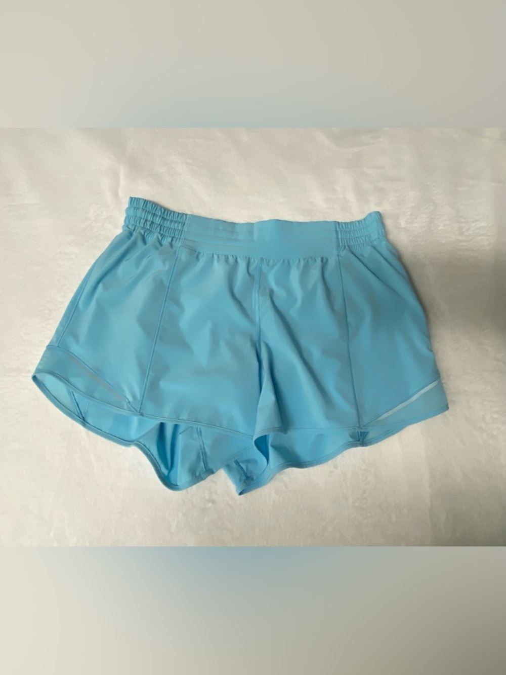 Lululemon Hotty Hot Shorts - Size 14 - High Rise with 4” Inseam - Blue Chill